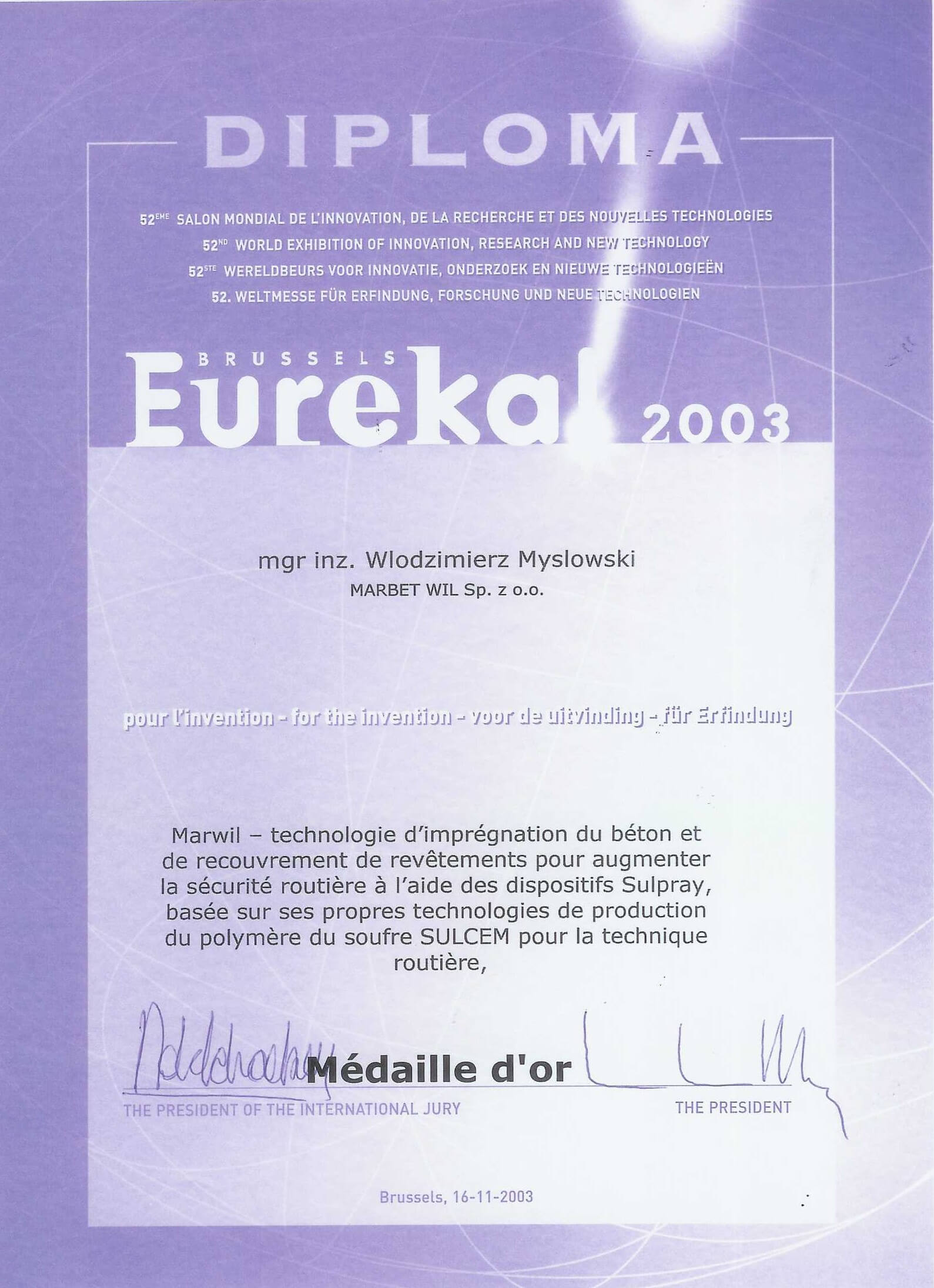 Eureka 2003 Marwil